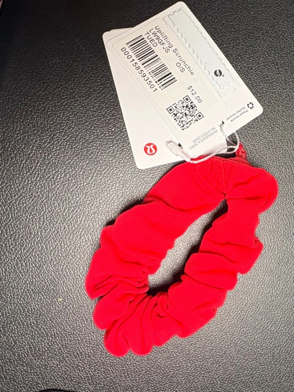 Lululemon Uplifting Scrunchie NWT True Red